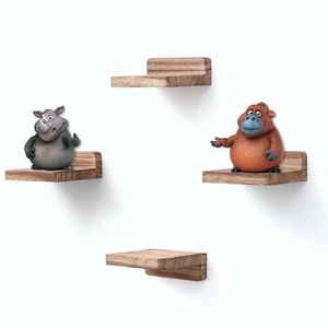 Small Floating Shelf 4x4 Inch Display Ledges For Wallmini Shelvesrustic Wood She - Picture 1 of 7