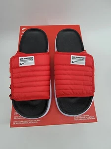 Nike Asuna 2 Slides University Red Black White DJ3388-600 Men Size 8 - Afbeelding 1 van 6