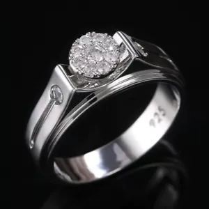Fashion Cubic Zircon Jewelry Wedding Party 925 Silver Plated Ring Sz 6-10 - Bild 1 von 5