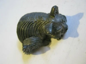 Heavy Sleeping Fat Cat 1 3/4" Four Troy Ounces Handcrafted Pewter Made in USA - Picture 1 of 7