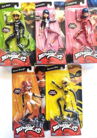 Miraculous Action figure Queen Bee, Rena Rouge, Cat Noir, Ladybug, Marinette Cover