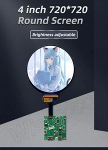 4 Inch Round Display 720x720 Circle Circular IPS TFT MIPI 300 nits LCD Screen - Afbeelding 1 van 6