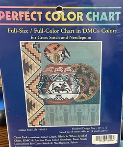 Cross Stitch Candamar Designs Indian Still Life Perfect Color Chart Full Size - Picture 1 of 6