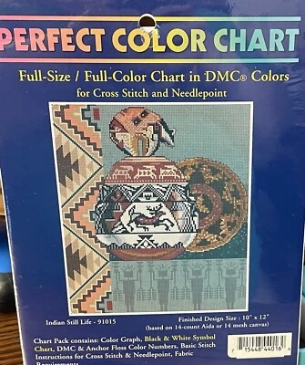 Cross Stitch Candamar Designs Indian Still Life Perfect Color Chart Full Size - Image 1 of 4