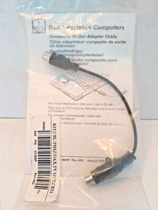 NEW COMPOSITE TV-OUT ADAPTER CABLE FOR DELL P0RTABLE PC'S - Picture 1 of 6