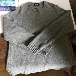 Howick Men's 100% Pure Lambswool Jumper Grey XL Extra Large Smart Casual - Picture 1 of 4