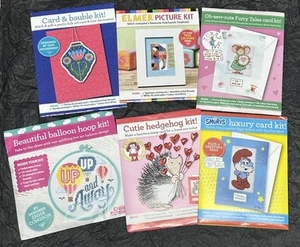Posten 6 verschiedene schnelle Welt des Kreuzstichs Handwerk Mini Kits Spaß Hand Nähen Neu - Bild 1 von 13