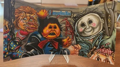 Eric Medina Tríptico Boceto 1/1 Chucky, Jason, Rompecabezas 2023 GPK Intergoolatic  Foto 1 de 4