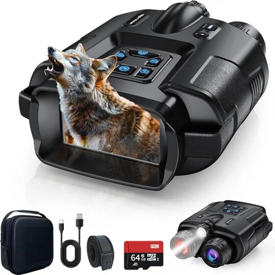 Visore Notturno 4K UHD 40MP, Binocolo Visione Notturna 600M Lunga Distanza, Batt - Immagine 1 di 4