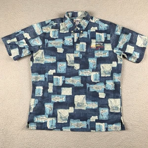 Reyn Spooner Hemd Herren Large blau 1/4 Knopf 2010 Newport Bermuda Rennen Segeln - Bild 1 von 12
