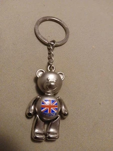 Schlüsselanhänger London Souvenir Silber Bär mit Gelenk - Bild 1 von 7