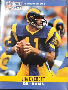 1990 Pro Set #165 Jim Everett Football Card LA Rams - Bild 1 von 7