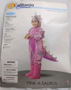 Pink-A-Saurus Dinosaur Halloween Costume Purple 🩷 Pink T-Rex Large 4T-6T Girls  - Picture 1 of 6