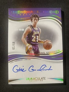 2023-24 Immaculate Gail Goodrich Heralded Signatures LÁMINA DE ORO automática/99 Lakers - Imagen 1 de 2