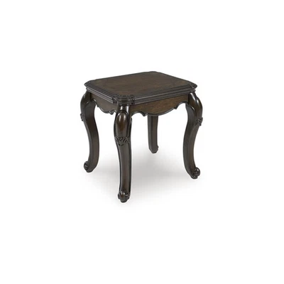 Signature Design by Ashley Maylee Traditional Style End Table - Dark Brown