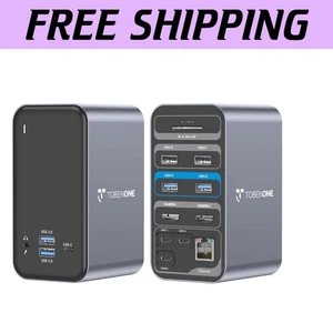 Versatile USB C Dual Monitor Dock for MacBook Pro - Fast 87W Charging & Ethernet - Picture 1 of 10