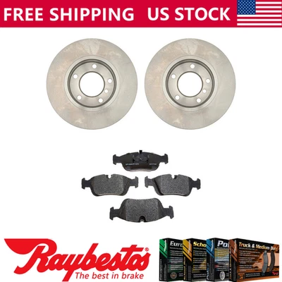 Kit de rotores de freno delanteros + pastillas metálicas y herrajes para BMW Z3 1996-1998 Foto 1 de 4