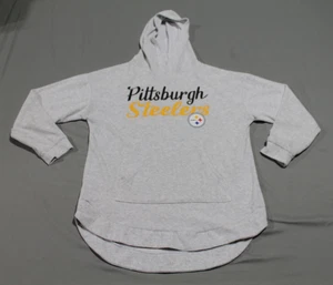 NFL Team Apparel Damen Medium Pyjama Lounge Oberteil Pittsburgh Steelers Hoodie grau - Bild 1 von 9