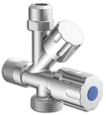 KIRCHHOFF Geräte-Eckventil 1/2AG , x 3/4AG x 3/8AG x 10 mmQ