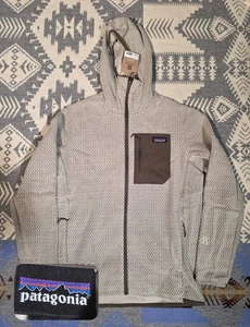 Patagonia Men's R1 Air Fleece Full- Zip Hoody Pelican Sz M - New W/ Tags  - Picture 1 of 14