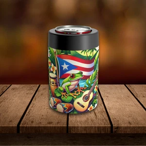 Puerto Rico Dosenhalter - Getränkekühler, Beer Hugger, Soda Halter, Karibik Party - Bild 1 von 5