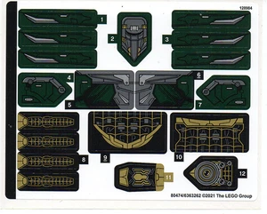 LEGO STICKER SHEET ONLY 76195 SPIDER-MAN'S DRONE DUEL from set New - Picture 1 of 1