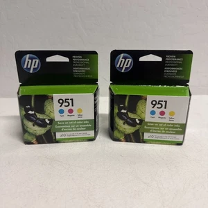Paquete combinado de cartuchos de tinta HP 951 amarillo cian magenta exp 2019 caja sellada genuina - Imagen 1 de 8