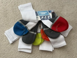 New Fruit of the Loom Boy's Everyday Active Crew Socks 6 Pairs Size L (3-9) - Picture 1 of 4
