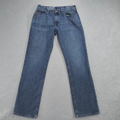 Pantalones de mezclilla Ariat M2 relajados para hombre 32x34 azul bootcut occidental 100 % algodón Foto 1 de 4