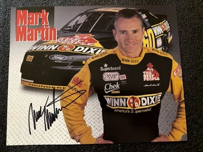 Tarjeta de héroe firmada por Winn Dixie Mark Martin 1997 Foto 1 de 2