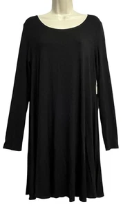 Karen Kane Dress Womens Medium Black Long Sleeve Maggie L13424 Made USA Rayon - Picture 1 of 10