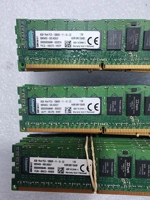 Genuine Kingston 256GB (32x8GB) Server RAM DDR3 PC3-12800R ECC Reg DIMM 1Rx4 - Image 1 of 4