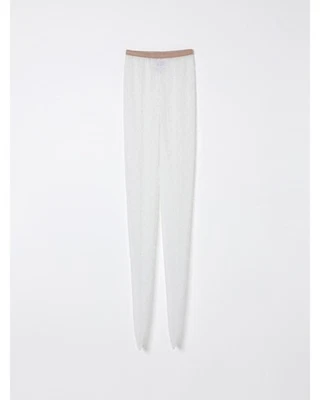 Valentino Garavani Leggings de Encaje Floral Mujer Calcetines Blancos Foto 1 de 3