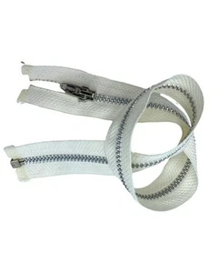 Cerniera Chiusura Zip Lampo Panna Catena 4 Mm Metallo Argento Divisibile 36 Cm 0 - Imagen 1 de 4
