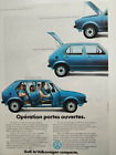 volkswagen golf car vintage print ad !! "Blue Family Car "