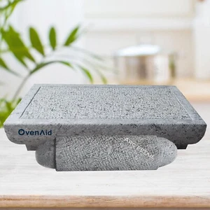 14x8 Zoll Steinmörser und Stößel - schwerer Granit für Gewürze, Kräuter, Guacamole - Bild 1 von 5