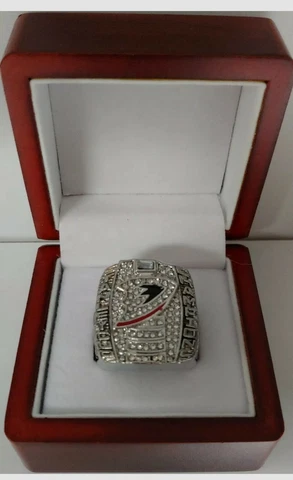 Scott Niedermayer - 2007 Anaheim Ducks Stanley Cup Ring With Wooden Display Box Cover