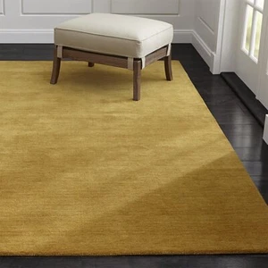 Premium Quality Gold Hand Tufted Soft Woolen Customize Authentic Rugs - Picture 1 of 11