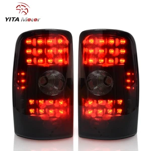 Pair LED Tail Lights For 00-06 Chevy Suburban 1500 2500 Tahoe Yukon Black Smoke - Picture 1 of 7