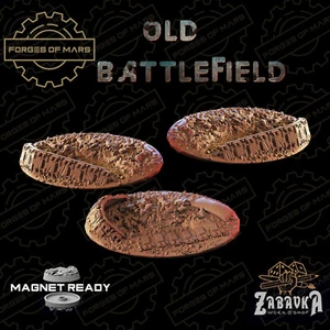 Bases - Old Battlefield - Oval 75x42mm (x3) - Compatible Krieg Trench Crusade - Imagen 1 de 1
