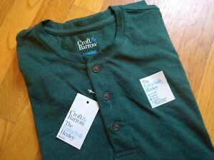 NWT $36. MSRP Croft & Barrow Men's Henley Extra Soft Long Sleeve Shirt / T-Shirt