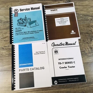 International TD-7C Crawler Tractor Service Parts Operators Manual Set Catalog - Picture 1 of 20