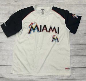 Camiseta deportiva blanca grande para hombre de los Miami Marlins MLB con puntos - Imagen 1 de 9