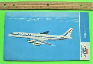 United Airlines 1965 "Air Atlas" Colosal 21 X 36 carpeta/cartel folleto Xlnt+ - Imagen 1 de 10