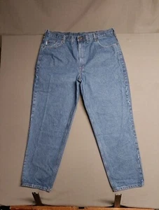 Carhartt Denim Jeans Men's Size 44X32 Relaxed Fit B17 DST Blue EUC ๐ - Picture 1 of 12