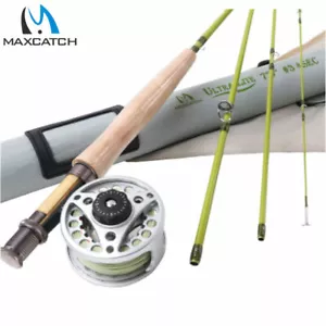 Maxcatch 1/2/3WT Fly Rod Combo Medium-Fast Fly Fishing Rod & Fly Reel & Fly line - Picture 1 of 7