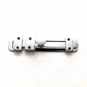 Heavy Duty Satin Chrome Strong Security Door Surface Slide Bolt - 6"-146mm - Picture 1 of 1