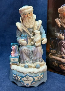Estatuilla de música de porcelana Midwest Cannon Falls NAVIDAD HOLIDAY PAPA FROST FUNCIONA - Imagen 1 de 14
