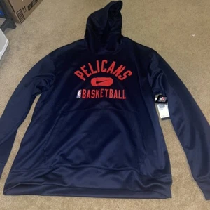 Nike Dri-FIT NBA New Orleans Pelicans Navy Hoodie Warm Up Sz XL NWT DB0911-419 - Picture 1 of 7