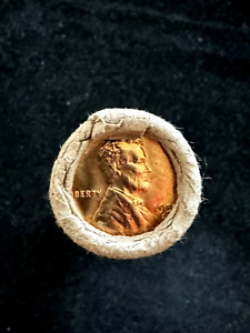 1955 S BU LINCOLN WHEAT CENT PENNIES. OBW SEALED ORIGINAL COLLECTOR ROLL. RARE.